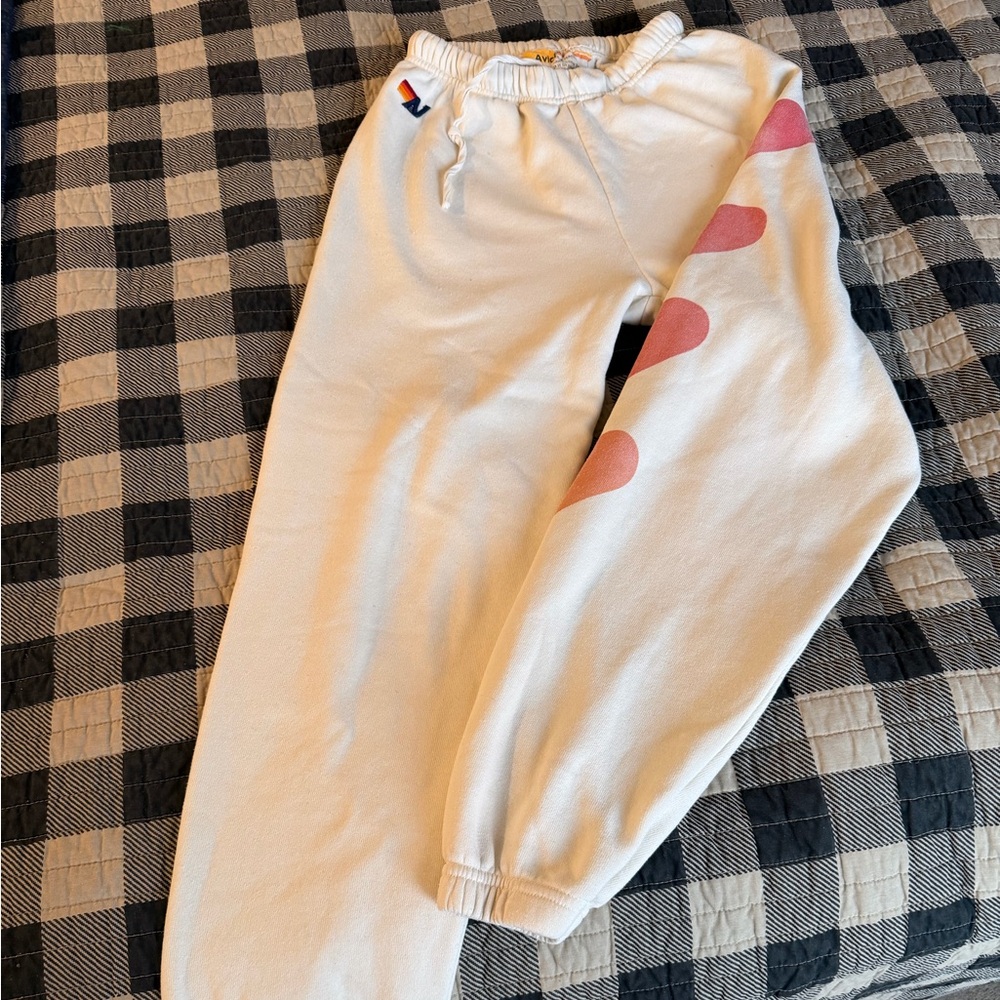 Aviator Nation Heart Fade Cream Joggers